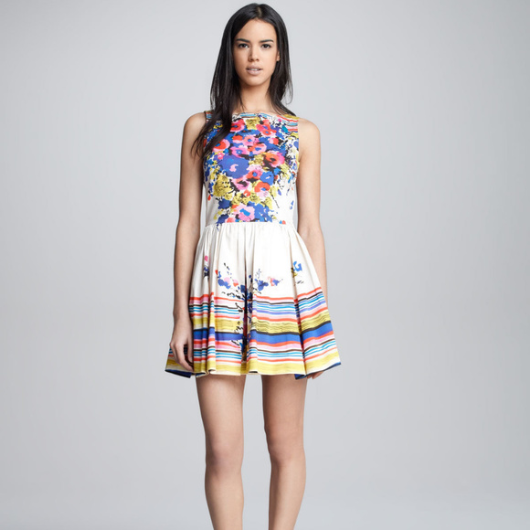 red valentino striped dress